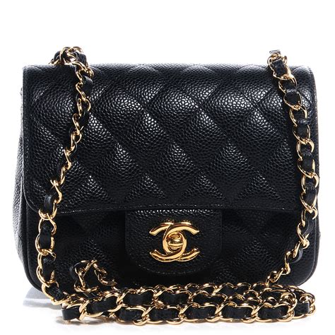 chanel caviar flap bag black